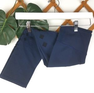 Athleta | Small Navy Blue Crop Leggings Mesh